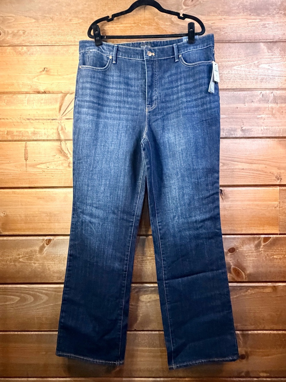 NWT Talbots Women’s High Waist Barely Boot Jeans Size 16 Dark Wash 💕